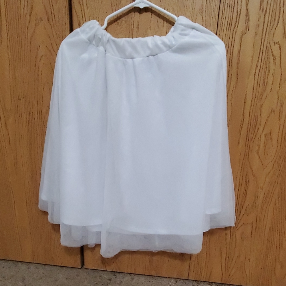 Fun and versatile bright white tulle skirt